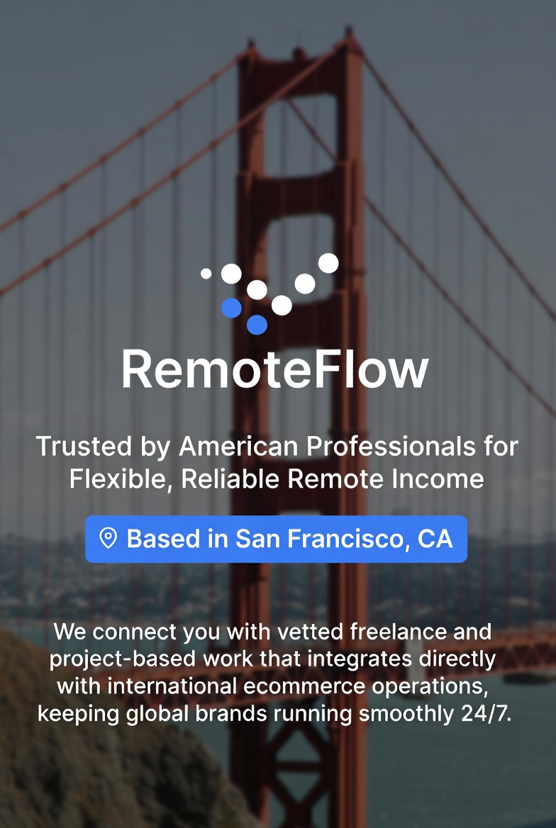 American professional working remotely from home